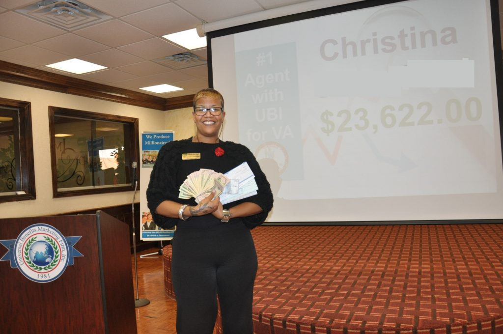 Christina, convention incentive winner.
